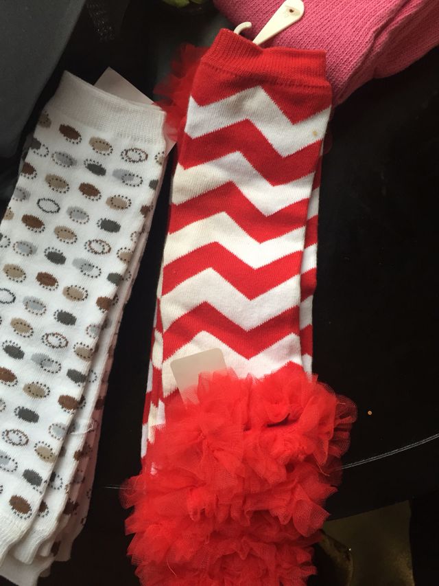 Striped Ruffle Leg Warmers