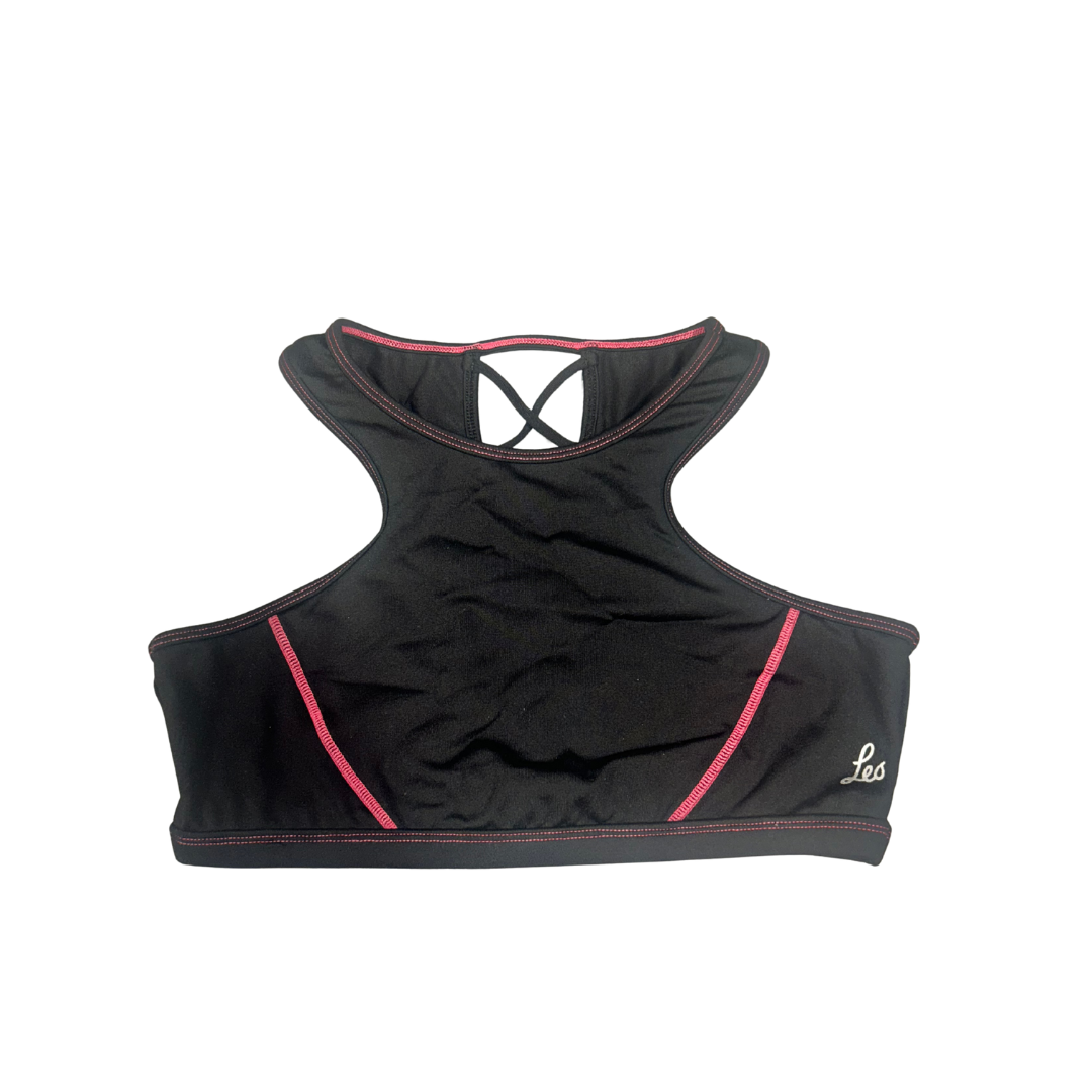 Leo X Back Racer Crop Top