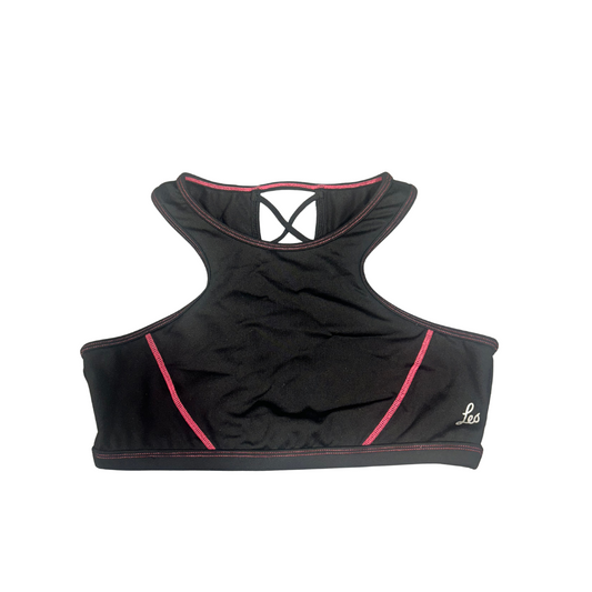 Leo X Back Racer Crop Top