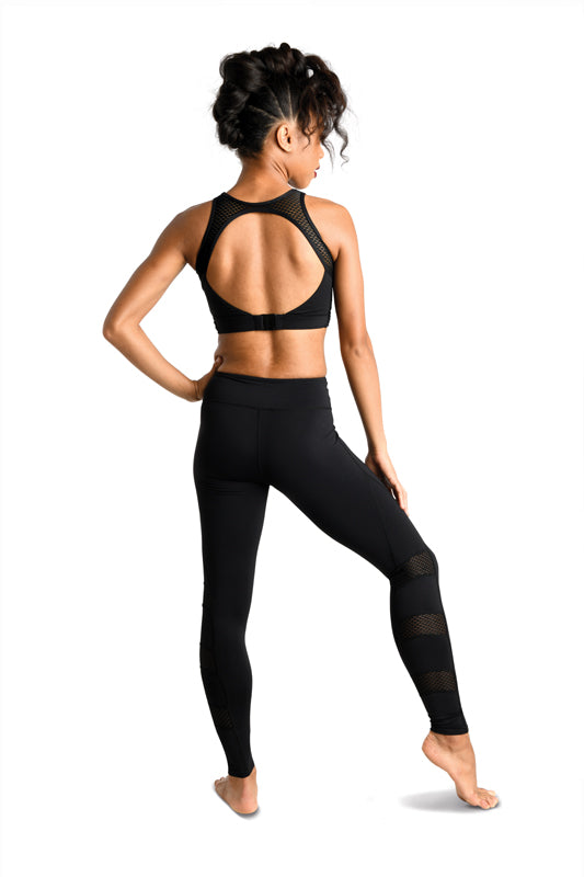 Leggings w/Mesh Insert, Adult – Bella Dance Couture