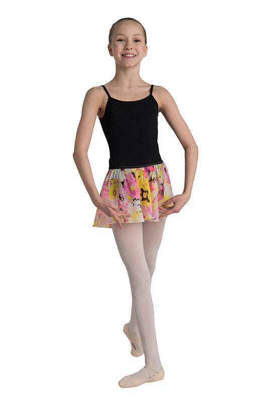 Danz N Motion Pink and Yellow Short Circle Skirt