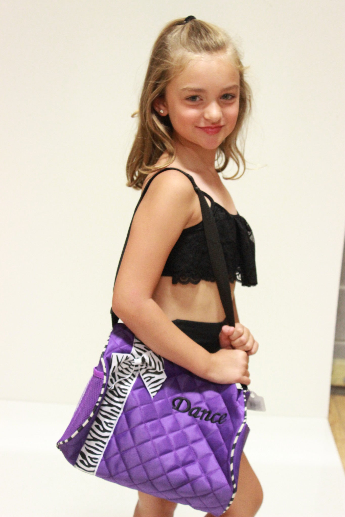 Dance Bag with Zebra trim and Monogramed "Dance"