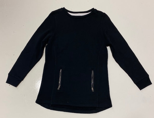 Long Sweatshirt with Zipper Pocket Details (Adult)