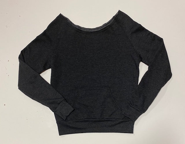 Off-Shoulder Sweatshirt with front Pocket (Adult)