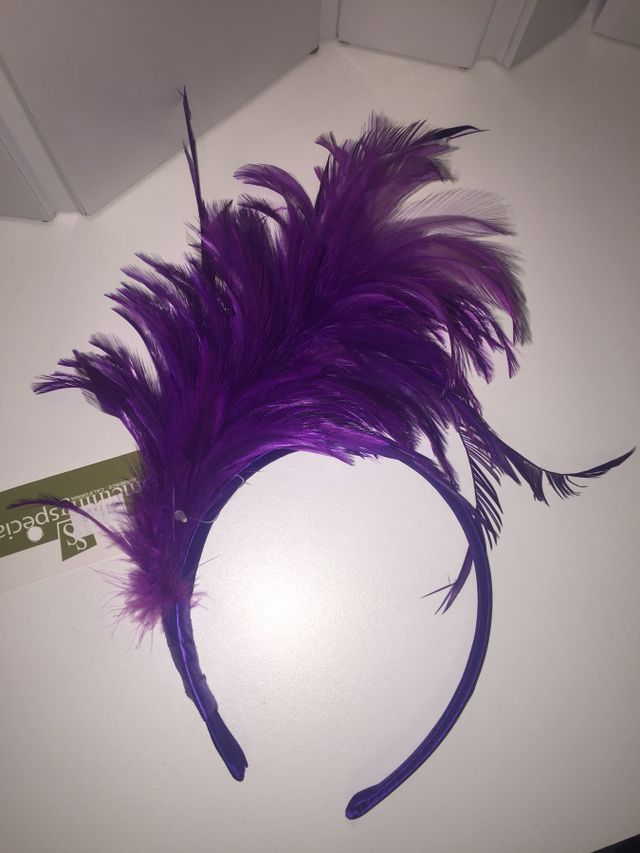Purple Feather Headband